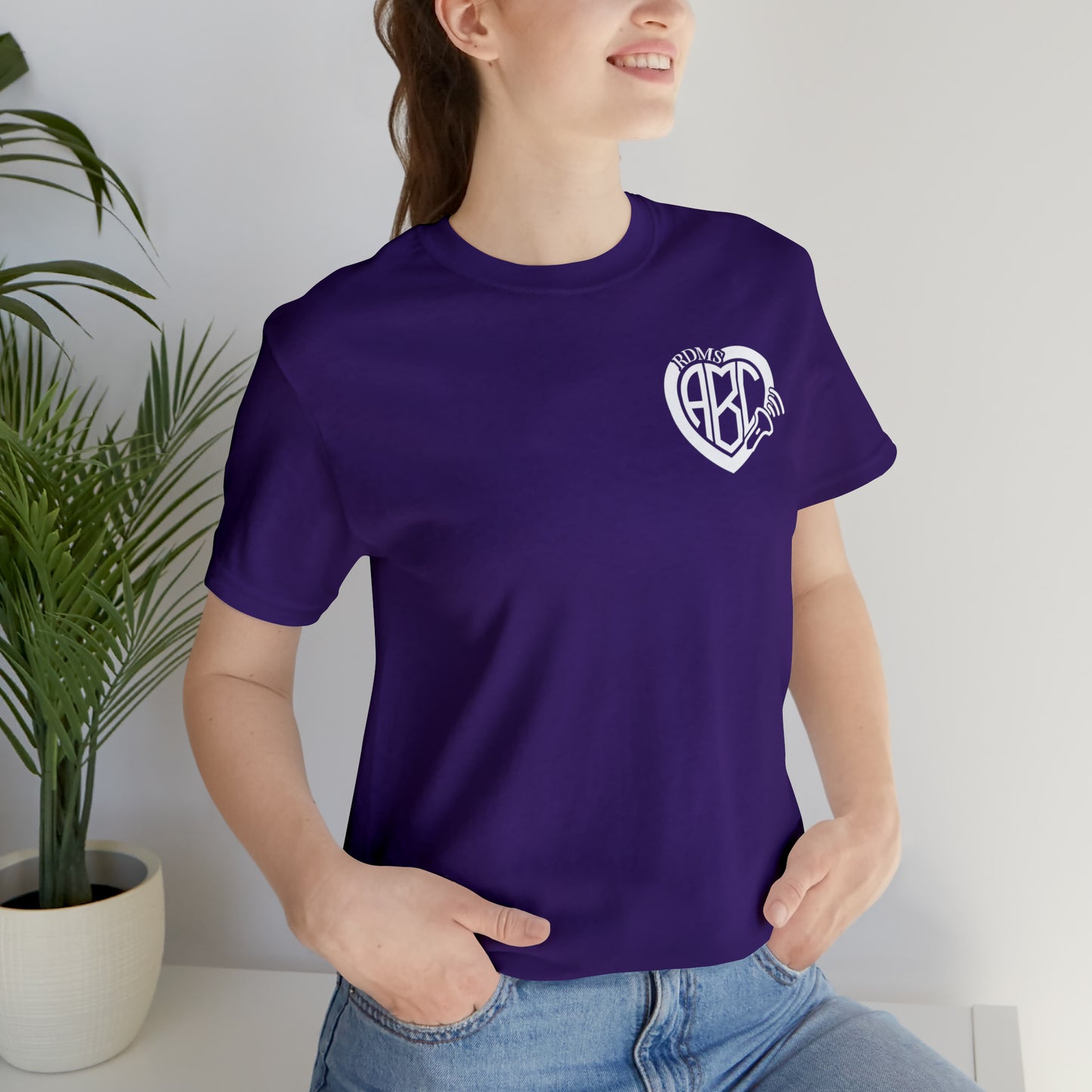 Customizable Heart Monogram T-Shirt for Ultrasound Technologists!